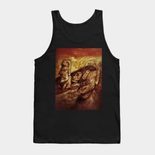 Easter Island Statues Grunge Tank Top